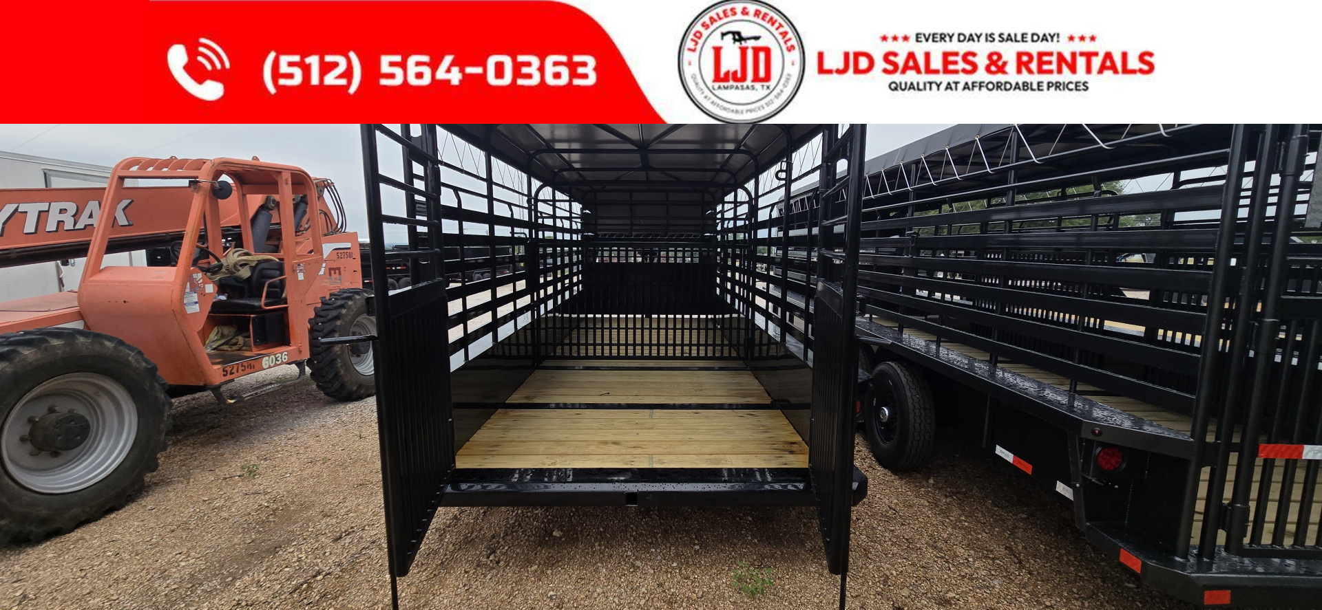 New 2025 Delco - Gooseneck Livestock Trailer- 6'8"X 20' - 14 Ply Tires