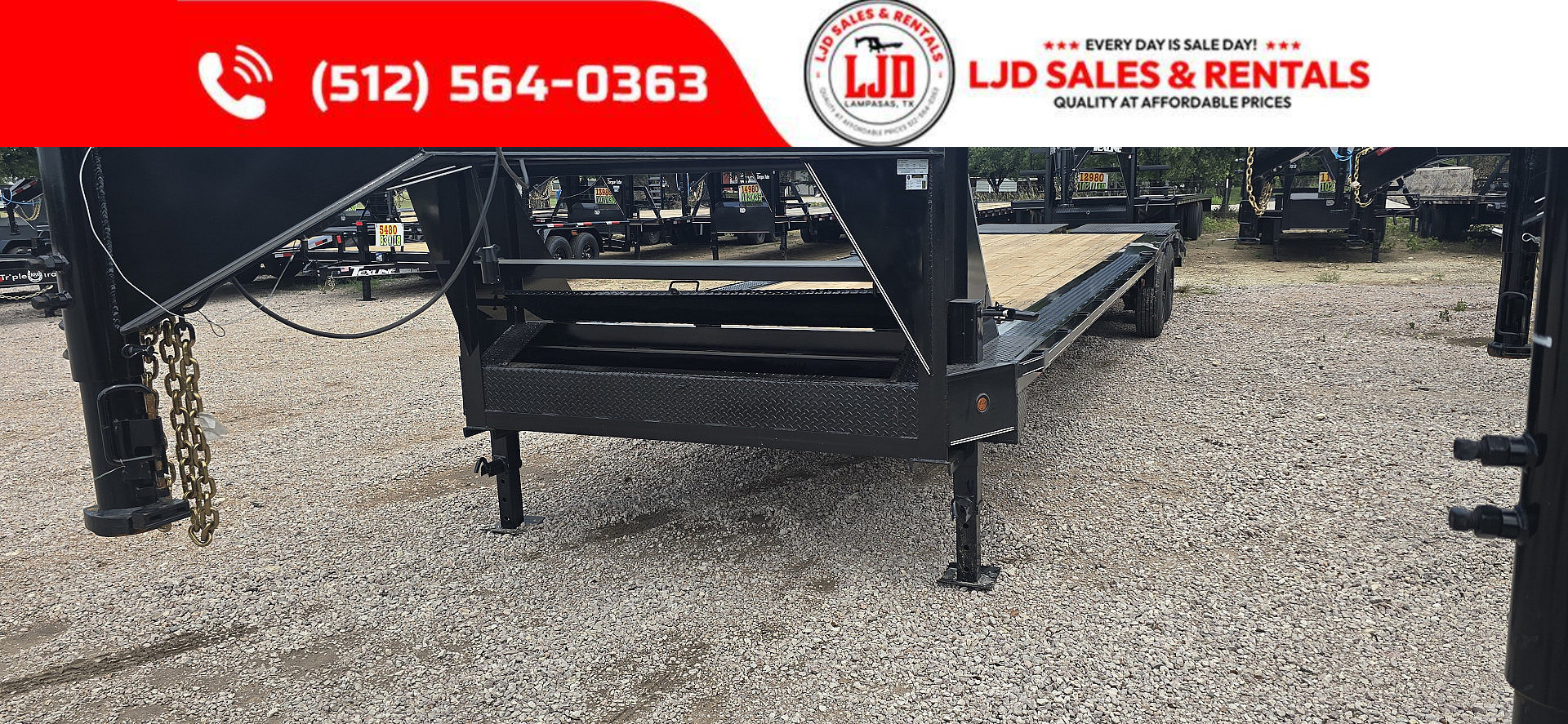 New 2025 Tiger - Gooseneck Drive Over Trailer 32' - 16K GVWR