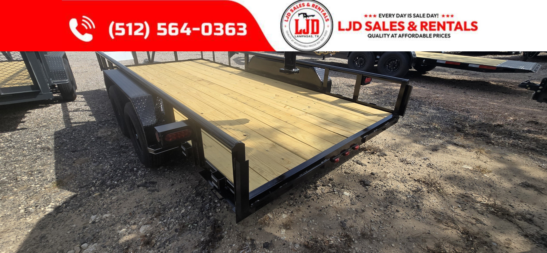 New 2025 Tiger - Utility Trailer 83"x16' - Brakes - Ramps