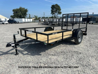 New 2025 Texas Bragg Trailers 6x12LD w/ Gate Utility Trailer