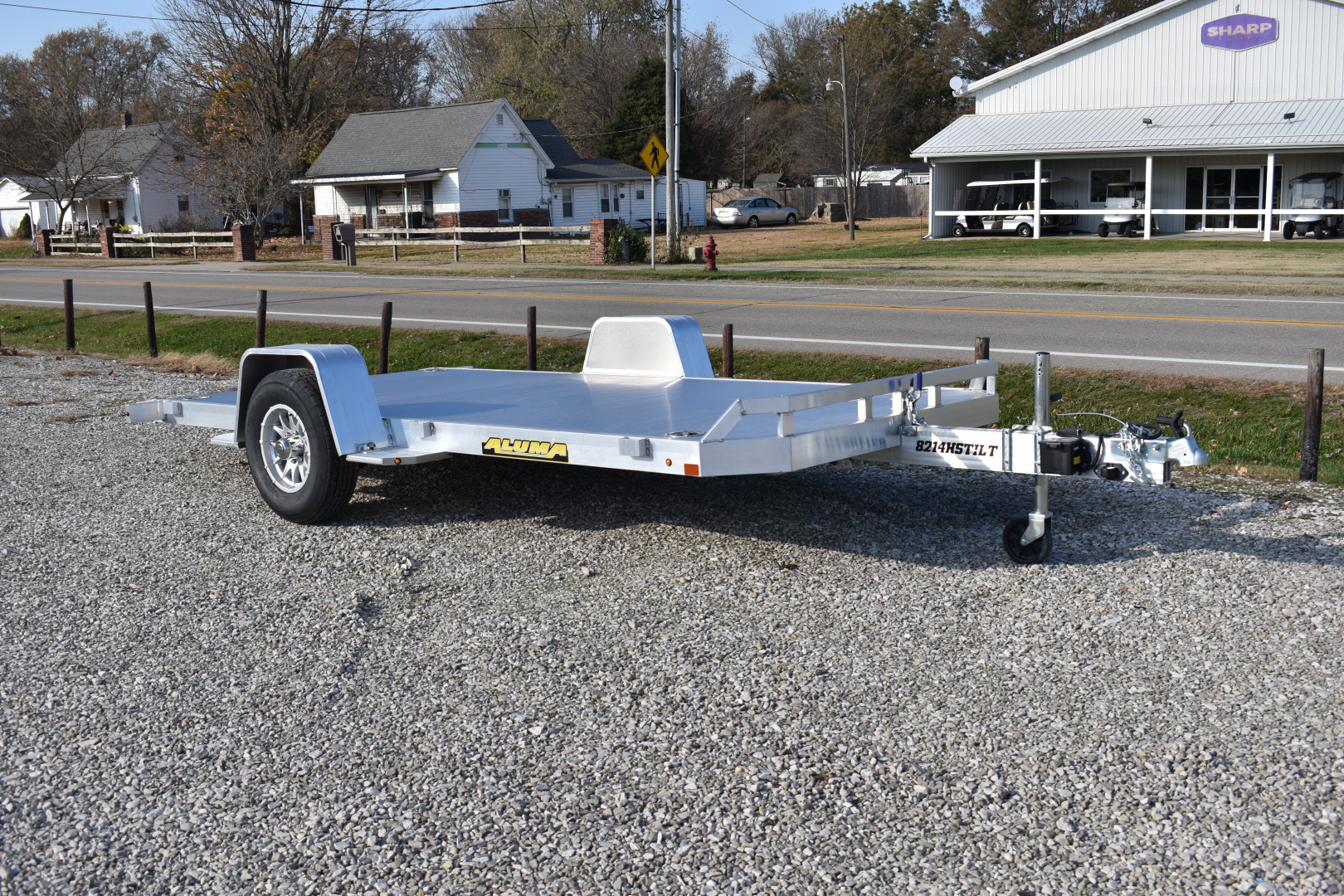 New 2027 Aluma 8214H-TILT Utility Trailer