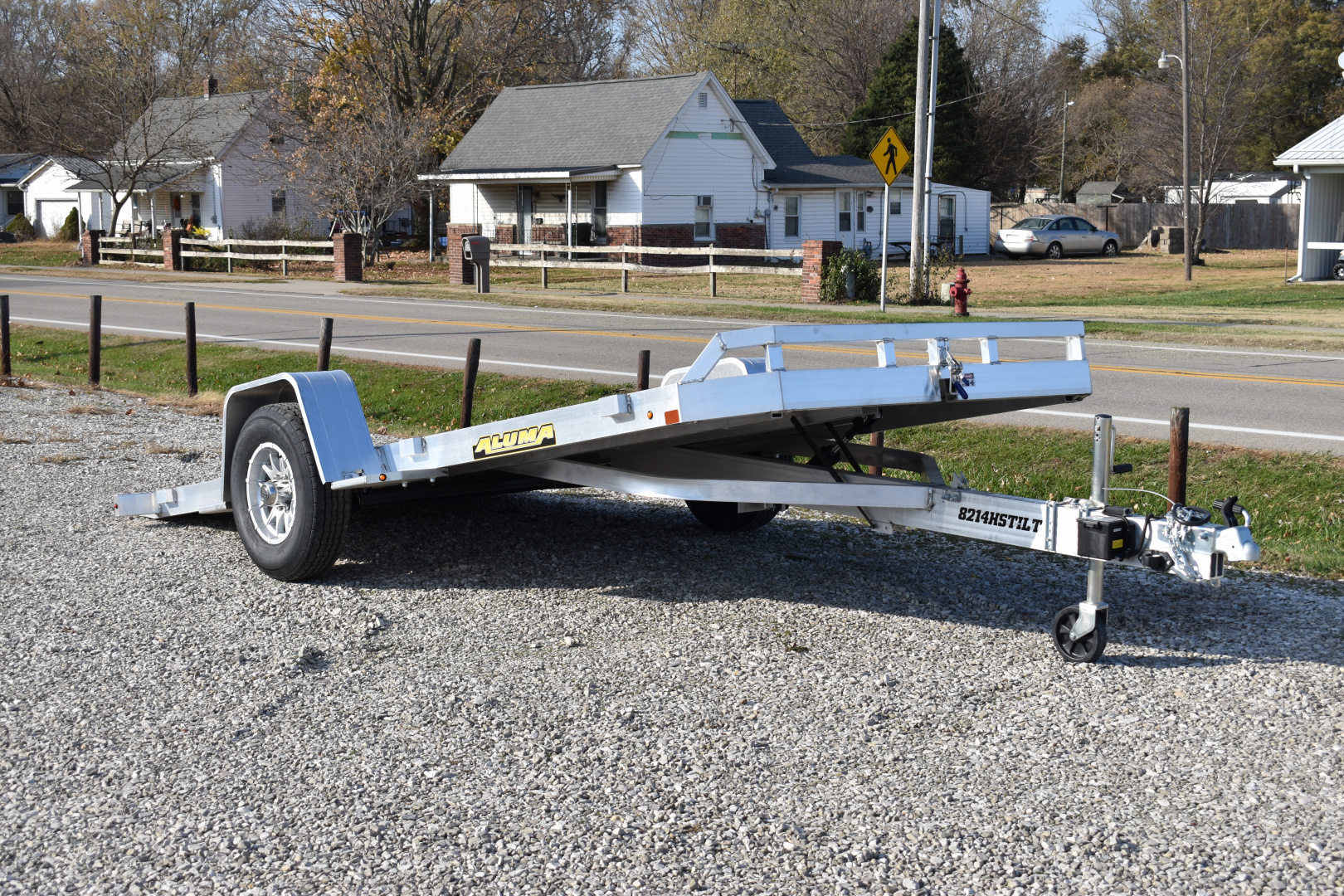 New 2027 Aluma 8214H-TILT Utility Trailer