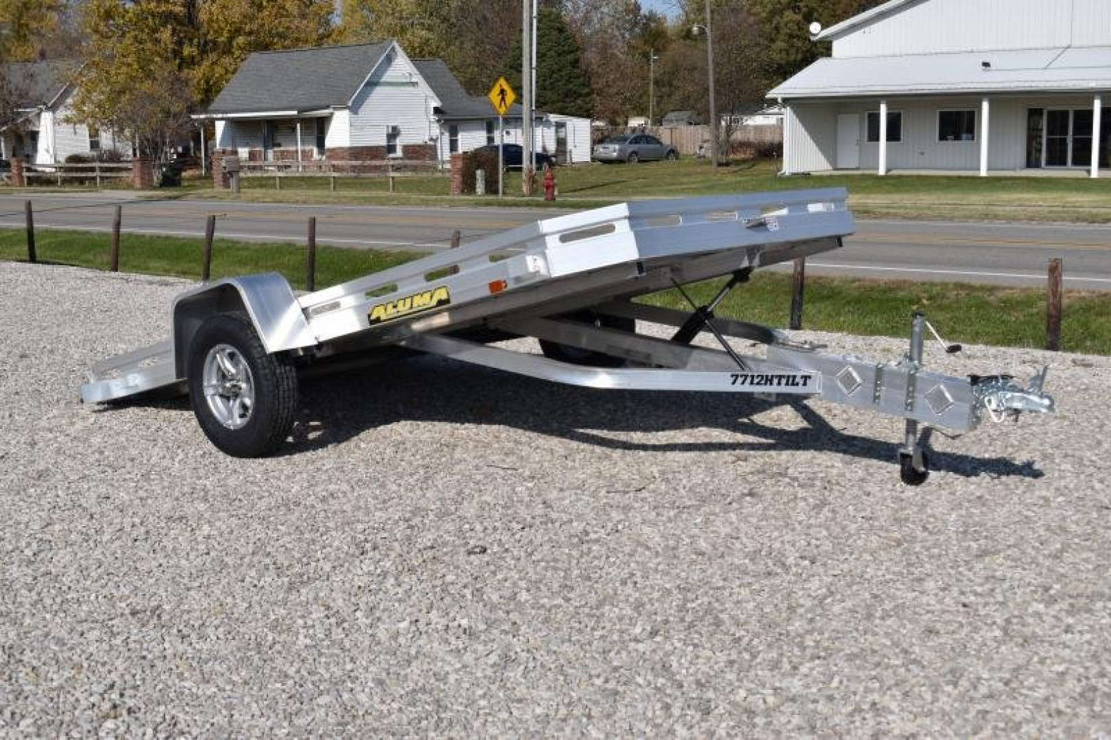 New 2024 Aluma 7712H-TILT Utility Trailer