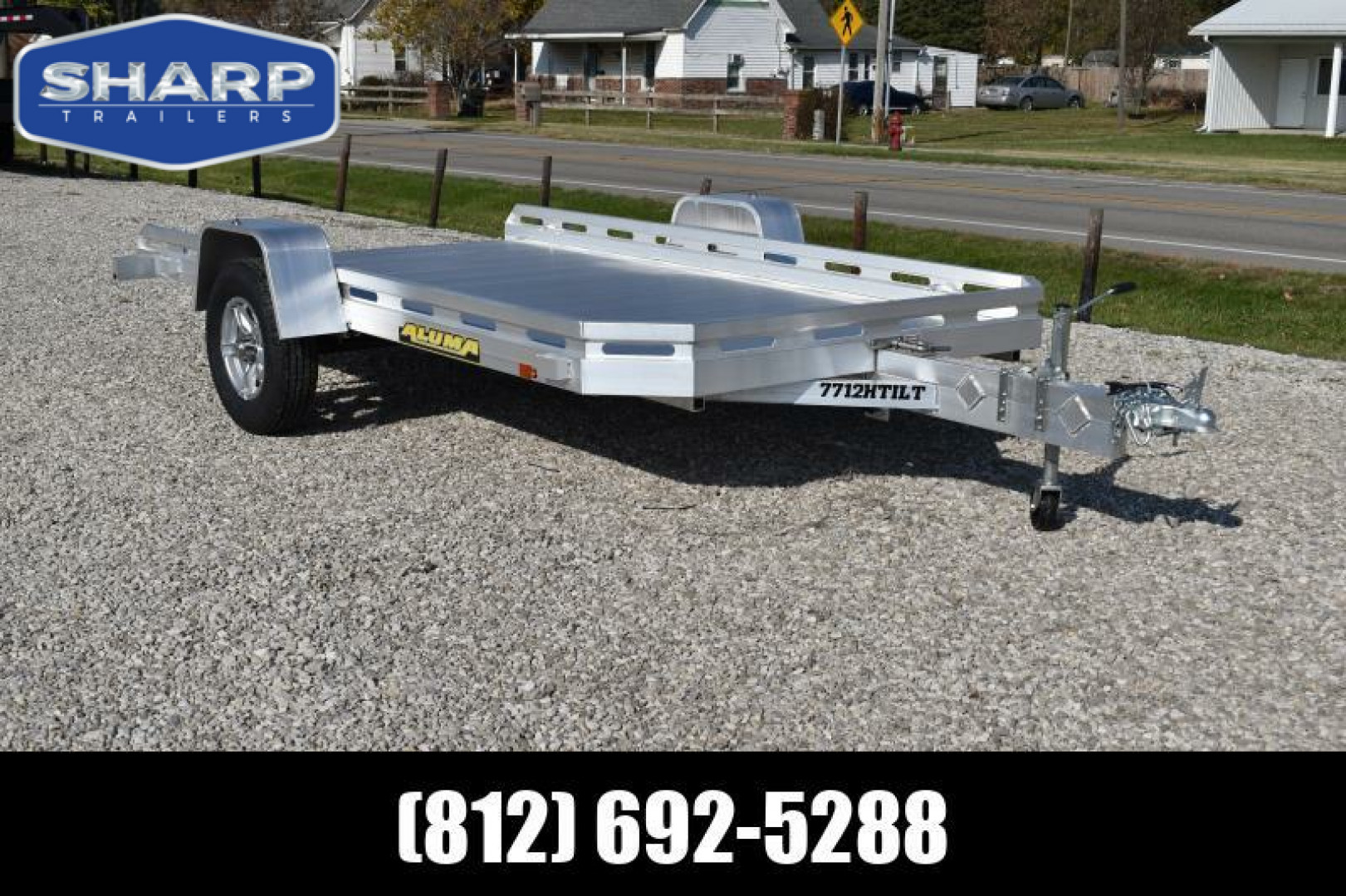 New 2024 Aluma 7712H-TILT Utility Trailer