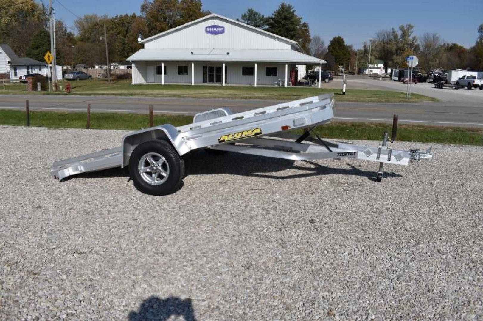 New 2024 Aluma 7712H-TILT Utility Trailer