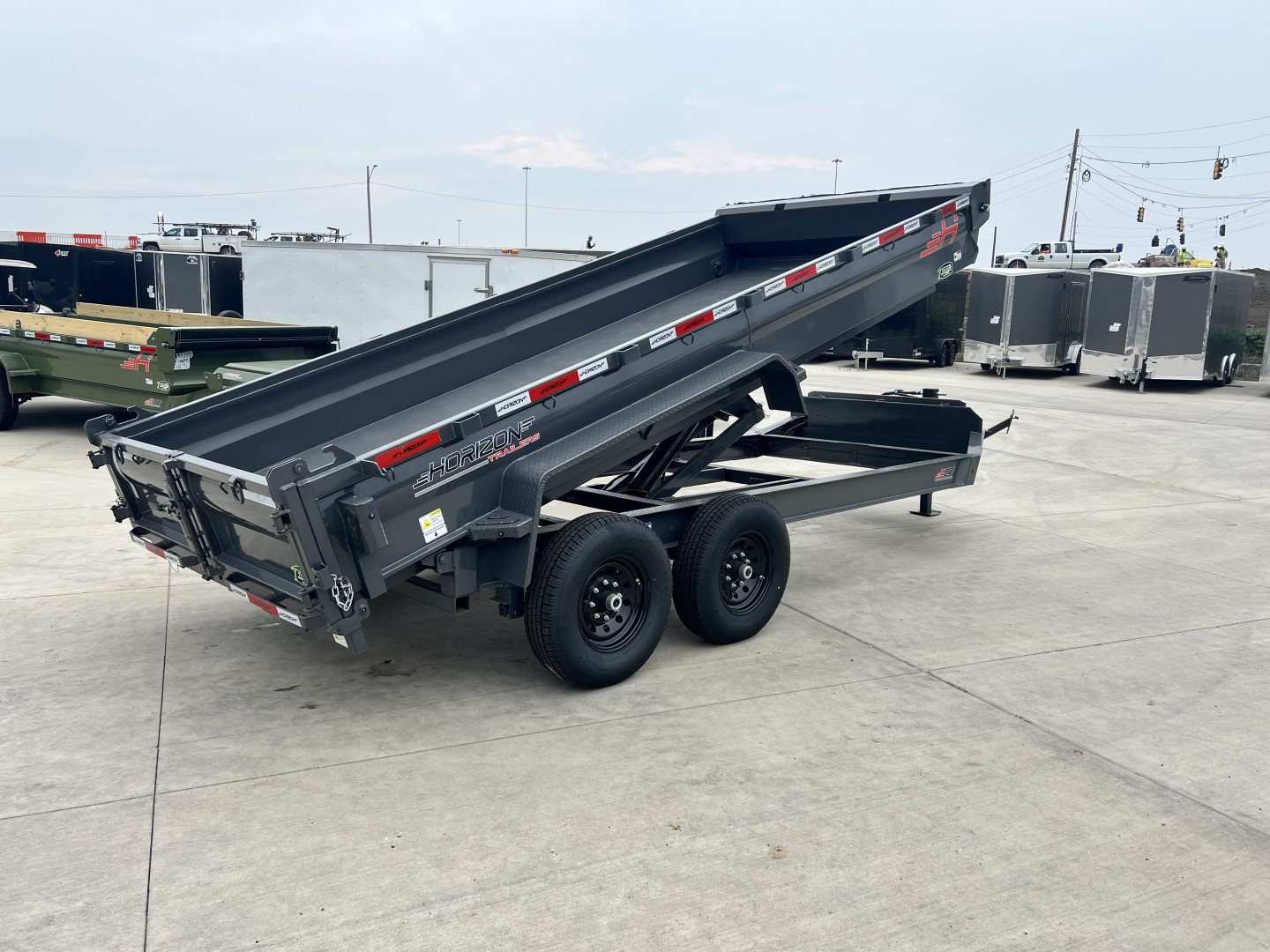 New NEW 2025 Horizon 16’x83”X19” EZ7 Dump Trailer 2-7000 lb axles = 14K