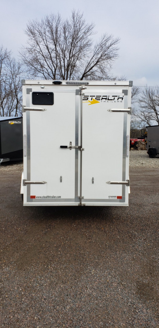 New 2025 Stealth 6x12 Mustang Steel Frame Cargo Enclosed Trailer Barn Door