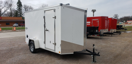 New 2025 Stealth 6x12 Mustang Steel Frame Cargo Enclosed Trailer Barn Door