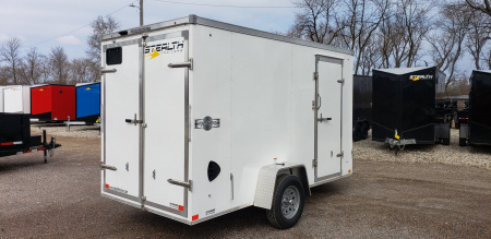 New 2025 Stealth 6x12 Mustang Steel Frame Cargo Enclosed Trailer Barn Door