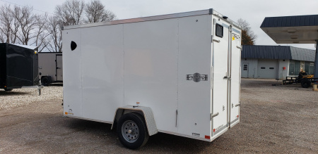 New 2025 Stealth 6x12 Mustang Steel Frame Cargo Enclosed Trailer Barn Door
