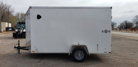 New 2025 Stealth 6x12 Mustang Steel Frame Cargo Enclosed Trailer Barn Door