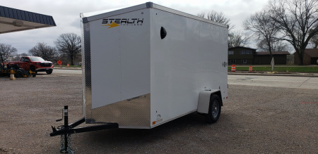 New 2025 Stealth 6x12 Mustang Steel Frame Cargo Enclosed Trailer Barn Door