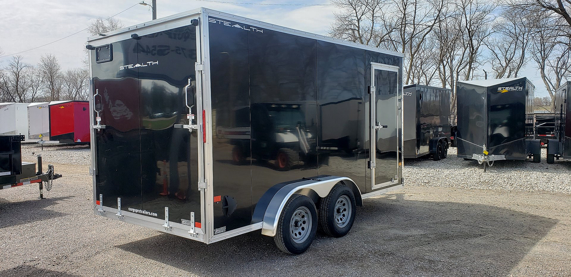 New 2025 AlcomStealth 7.5x14 (7.4x14) All Aluminum Enclosed Cargo Trailer