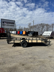 New 2025 Carry-On 7X14 HD Steel Frame Wood Deck Utility Trailer