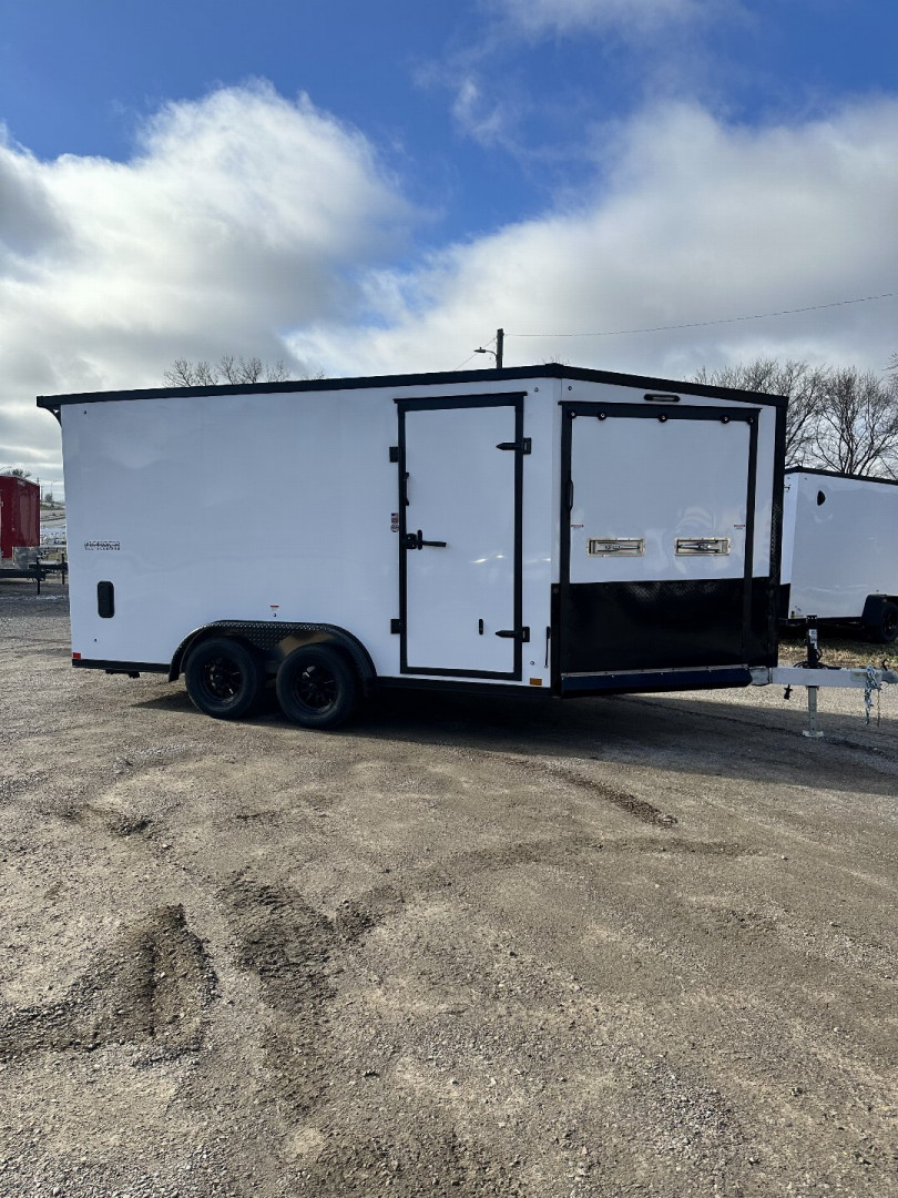 New 2025 Stealth Trailers 7.5x19 Predator Aluminum Snowmobile Trailer