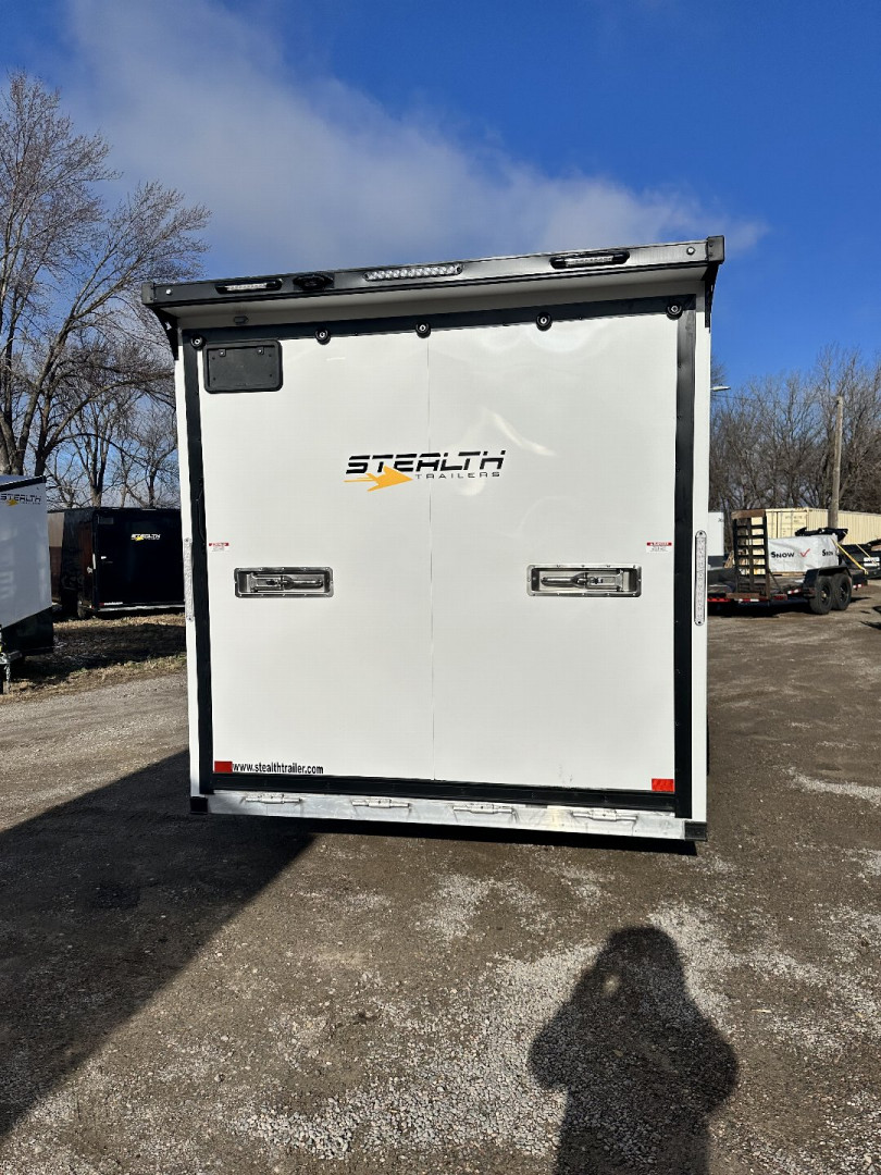 New 2025 Stealth Trailers 7.5x19 Predator Aluminum Snowmobile Trailer