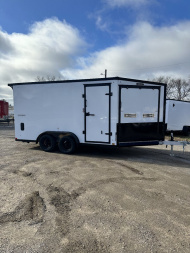 New 2025 Stealth Trailers 7.5x19 Predator Aluminum Snowmobile Trailer