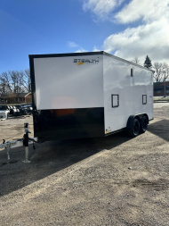 New 2025 Stealth Trailers 7.5x19 Predator Aluminum Snowmobile Trailer