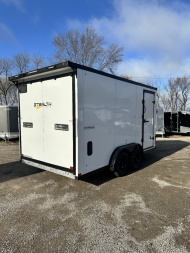 New 2025 Stealth Trailers 7.5x19 Predator Aluminum Snowmobile Trailer