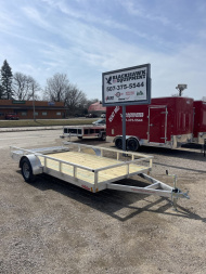 New 2025 HIGH COUNTRY TRAILERS 80x14 (6.5x14)Aluminum Utility Trailer with Split Ramp