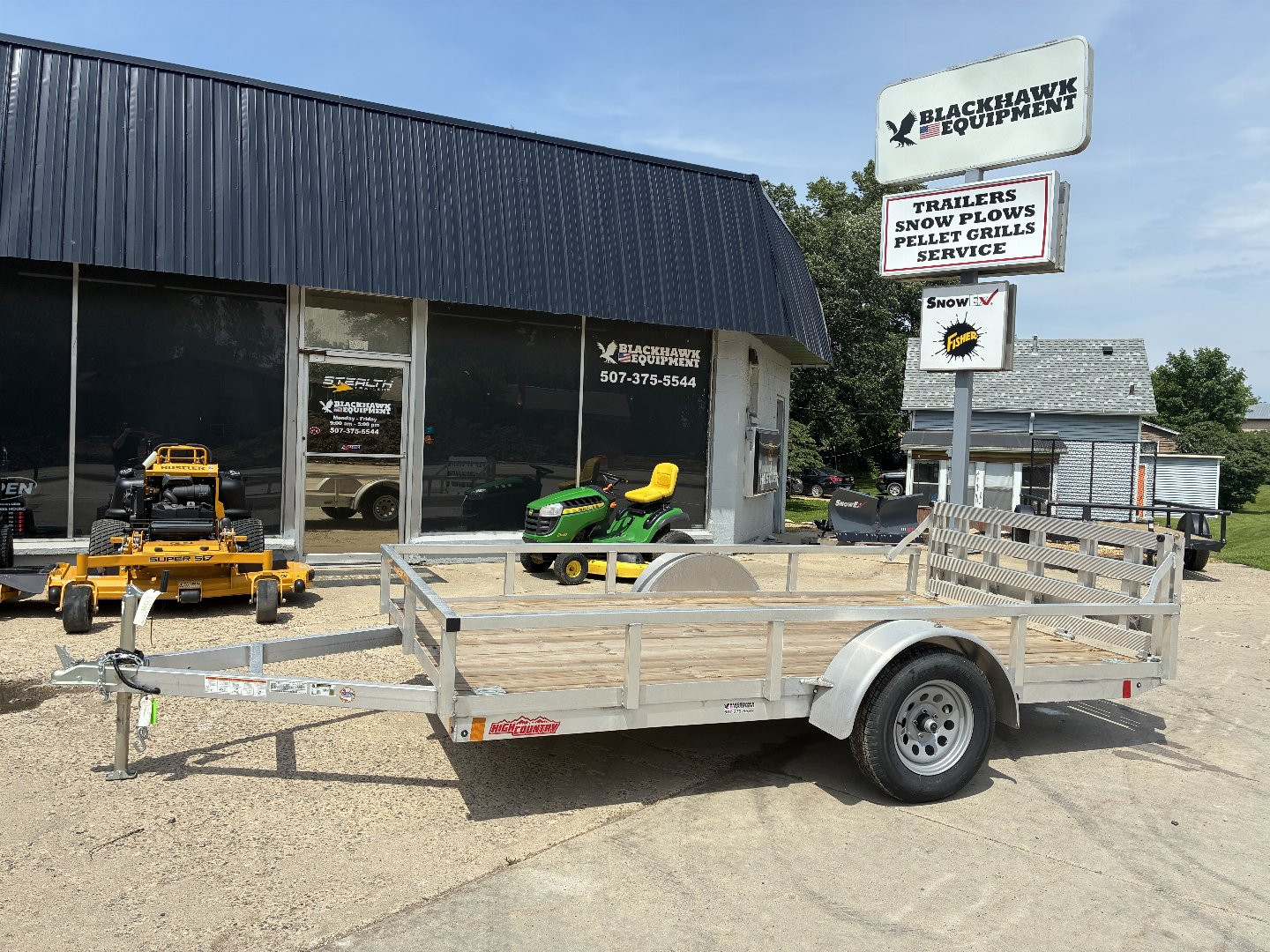New 2025 HIGH COUNTRY 6.5x12 Aluminum Utility Trailer with Split Ramp