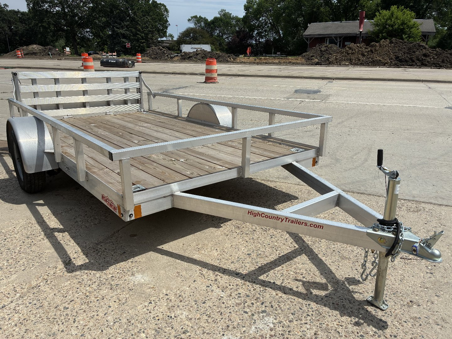 New 2025 HIGH COUNTRY 6.5x12 Aluminum Utility Trailer with Split Ramp