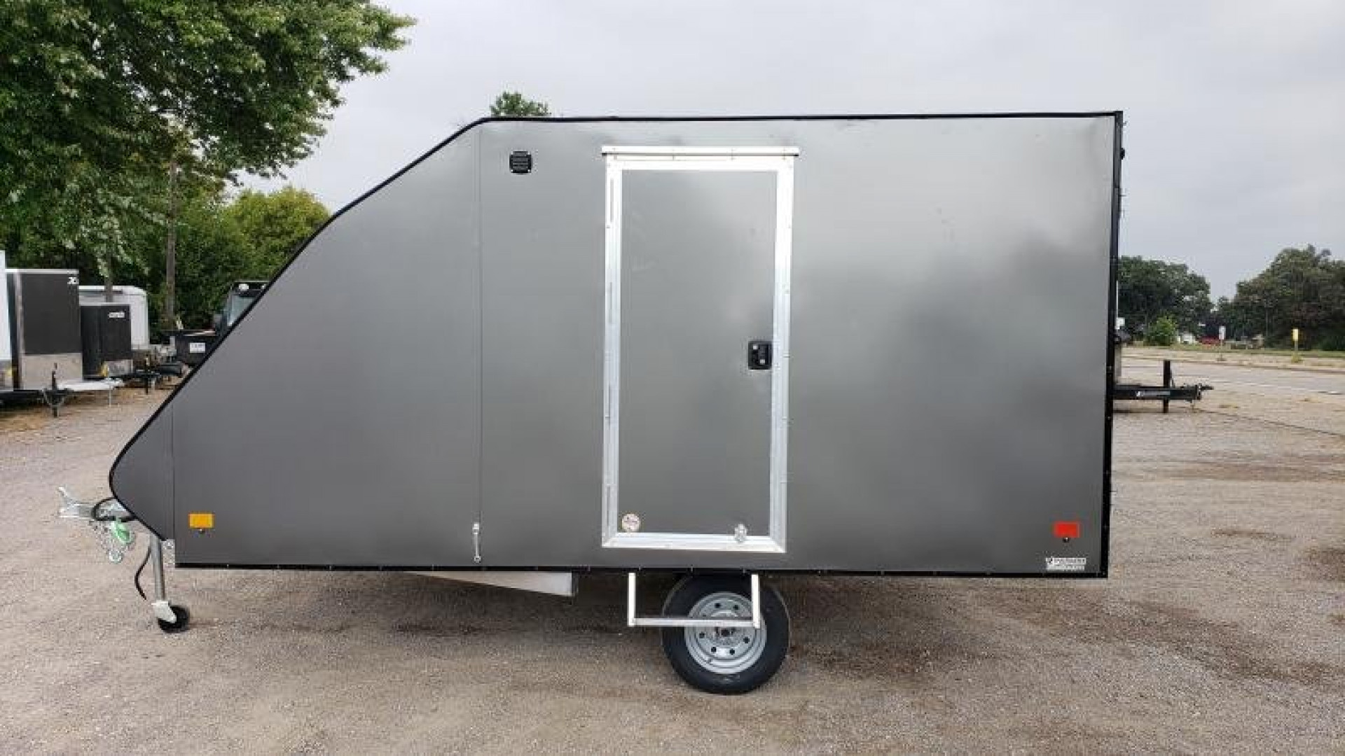 New 2025 HIGH COUNTRY 101X12 8.5x12 Aluminum Enclosed Cargo 2 Place Snowmobile Trailer