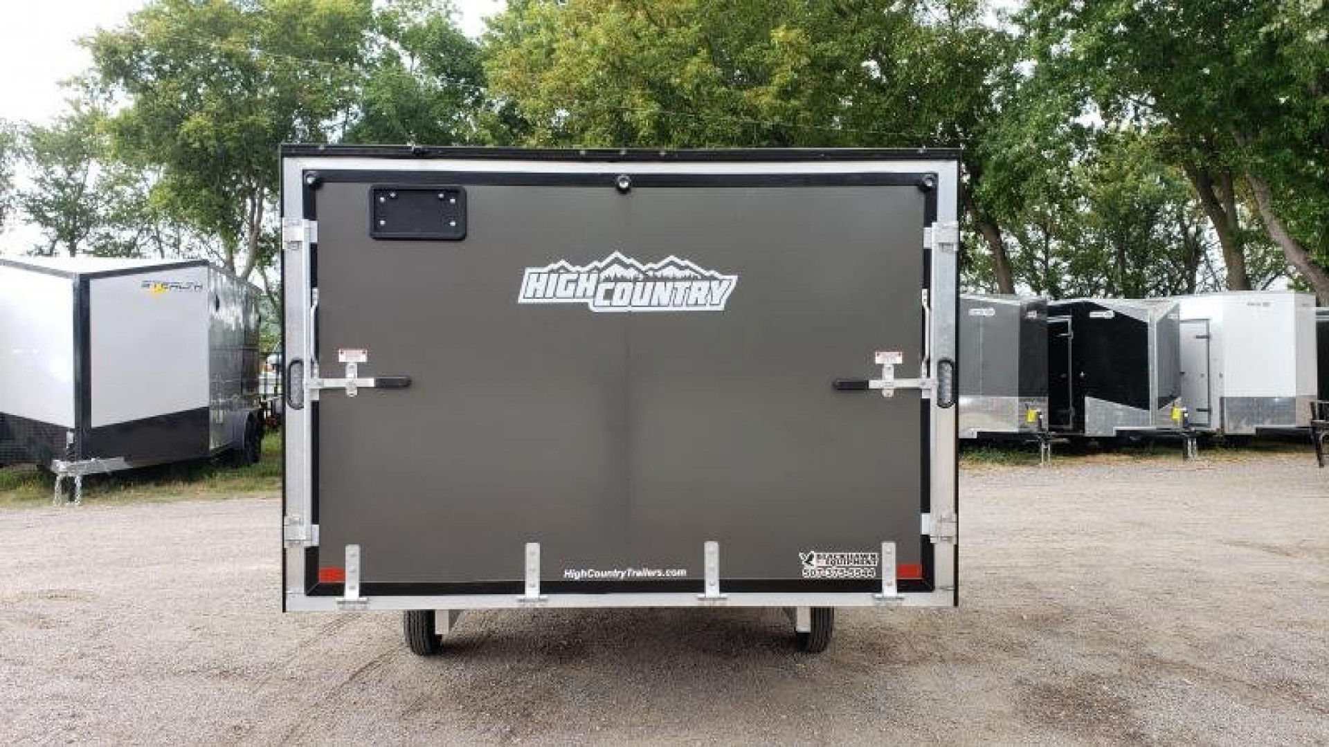 New 2025 HIGH COUNTRY 101X12 8.5x12 Aluminum Enclosed Cargo 2 Place Snowmobile Trailer