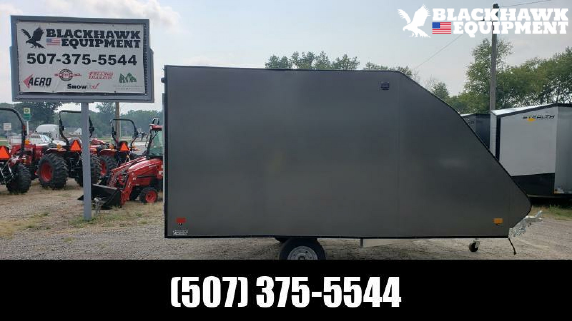 New 2025 HIGH COUNTRY 101X12 8.5x12 Aluminum Enclosed Cargo 2 Place Snowmobile Trailer