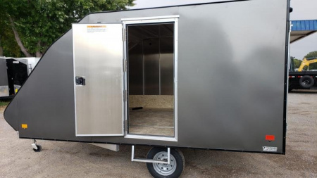 New 2025 HIGH COUNTRY 101X12 8.5x12 Aluminum Enclosed Cargo 2 Place Snowmobile Trailer