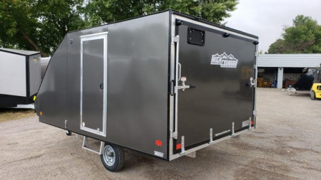 New 2025 HIGH COUNTRY 101X12 8.5x12 Aluminum Enclosed Cargo 2 Place Snowmobile Trailer