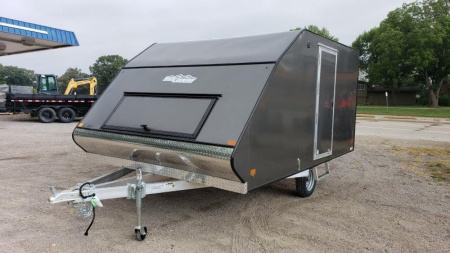 New 2025 HIGH COUNTRY 101X12 8.5x12 Aluminum Enclosed Cargo 2 Place Snowmobile Trailer