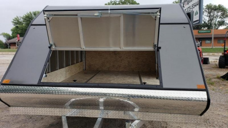 New 2025 HIGH COUNTRY 101X12 8.5x12 Aluminum Enclosed Cargo 2 Place Snowmobile Trailer