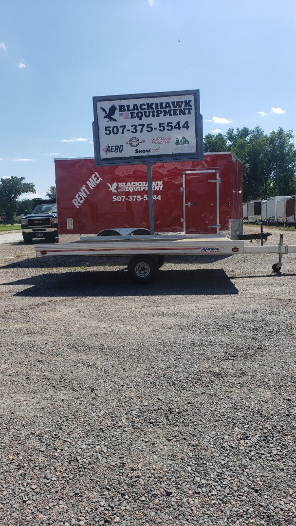 Used 2009 Eagle Trailers 8.5x10 2 Place Snowmobile Trailer