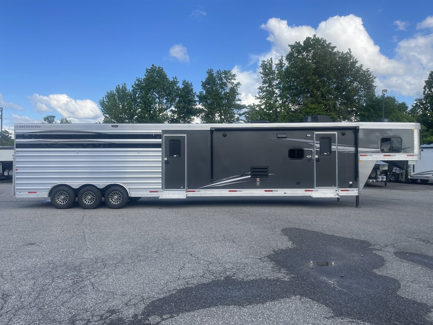 New 2025 Merhow Trailers 8014-B RWS Stock / Stock Combo Trailer