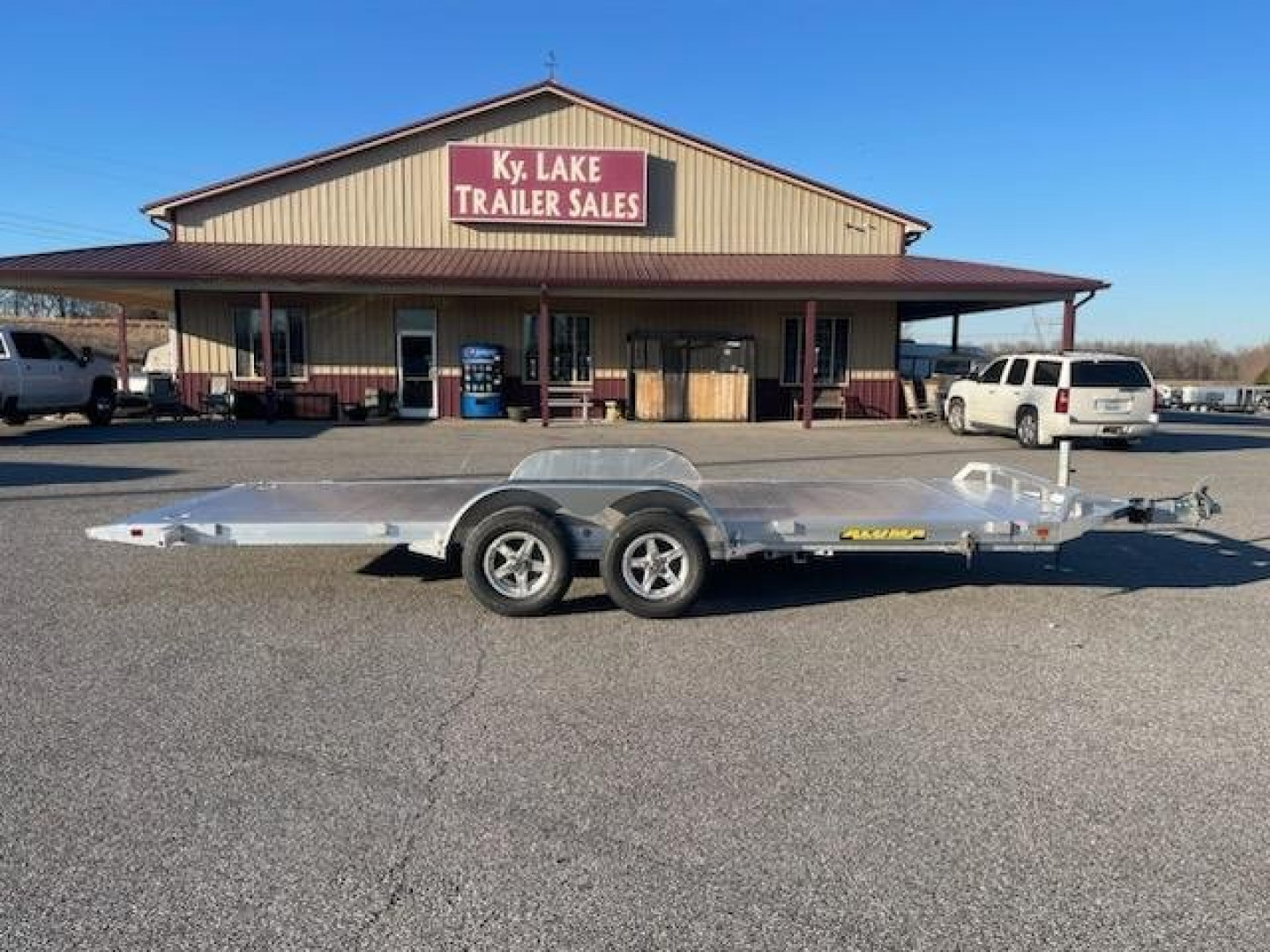 New 2024 Aluma 8218TILT-TA-EL-RTD Car Hauler