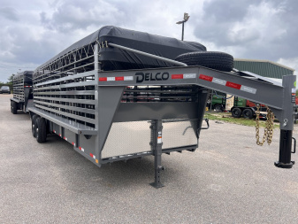 New 2025 Delco Trailers 6.8x24ft Livestock Trailer