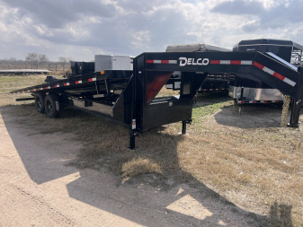 New 2025 Delco Trailers 102x24ft Gooseneck Tilt Flatbed Trailer
