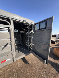 New 2025 Delco Trailers 6.8x20ft Metal Top Horse/ Stock Trailer