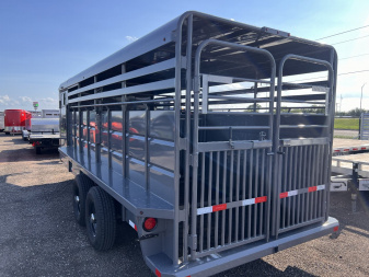 New 2025 Delco Trailers 6.8x20ft Metal Top Horse/ Stock Trailer
