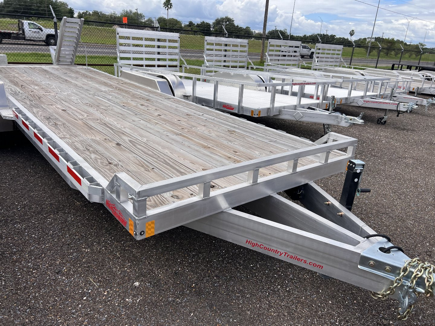 New 2023 ALCOM 83x22ft Aluminum Heavy Duty Equipment Trailer