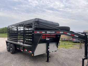 New 2024 Delco Trailers 6.8x16ft Gooseneck Livestock Trailer