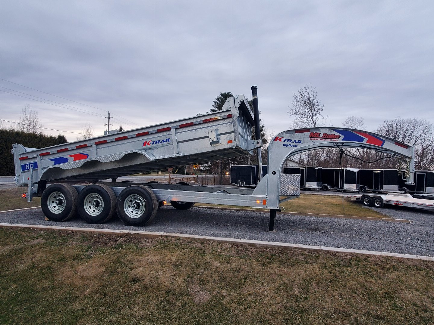 New 2025 K-Trail 7'x16' 12 Ton Dump Dump Trailer