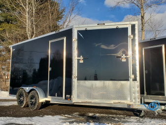 New 2025 LIGHTNING TRAILERS 7'x19' Inline Snowmobile Trailer