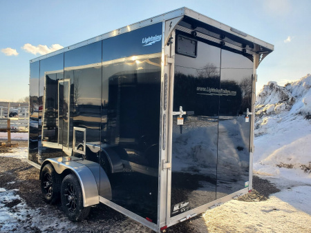 New 2025 LIGHTNING TRAILERS 7'x19' Inline Snowmobile Trailer