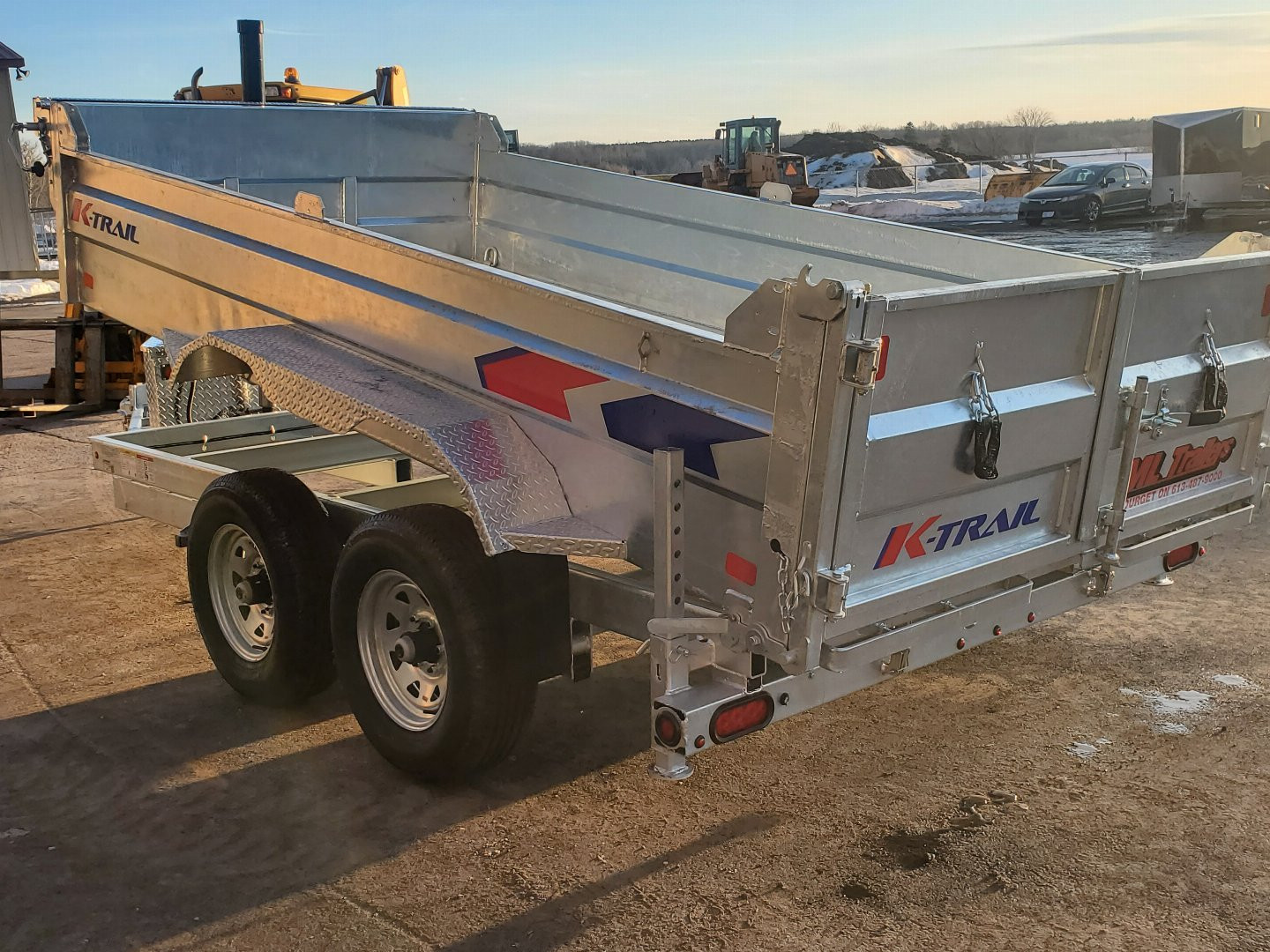 New 2025 K-TRAIL 6x12 dump 5 ton Dump Trailer