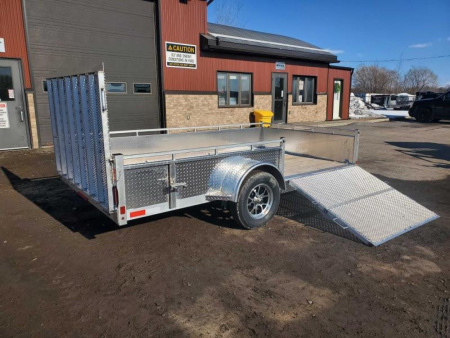 New 2026 Canadian Built All Aluminum 7'x12' SA-3500 Side Loader Utility Trailer