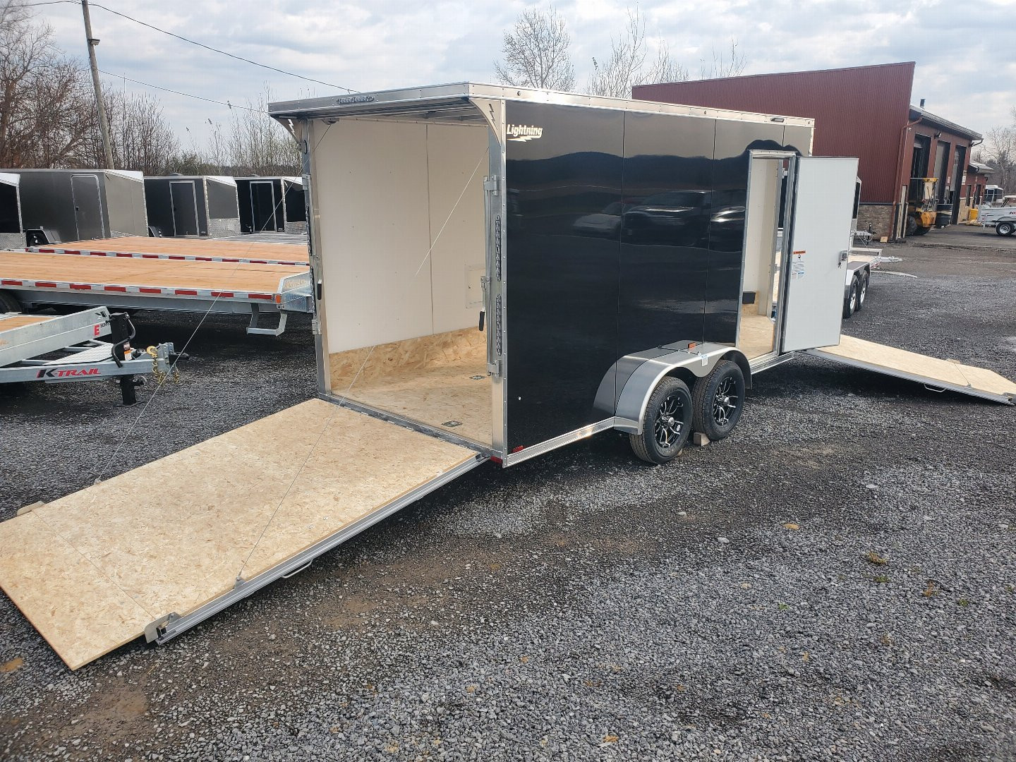 New 2025 LIGHTNING TRAILERS 7'x19' Inline Snowmobile Trailer