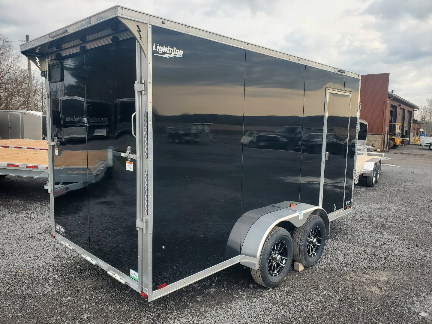 New 2025 LIGHTNING TRAILERS 7'x19' Inline Snowmobile Trailer