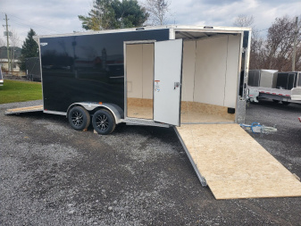 New 2025 LIGHTNING TRAILERS 7'x19' Inline Snowmobile Trailer
